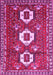 Machine Washable Persian Pink Traditional Rug, wshtr1142pnk