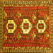 Square Machine Washable Persian Yellow Traditional Rug, wshtr1142yw