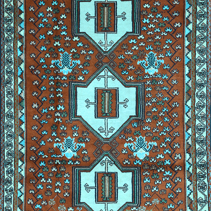 Machine Washable Persian Light Blue Traditional Rug, wshtr1142lblu