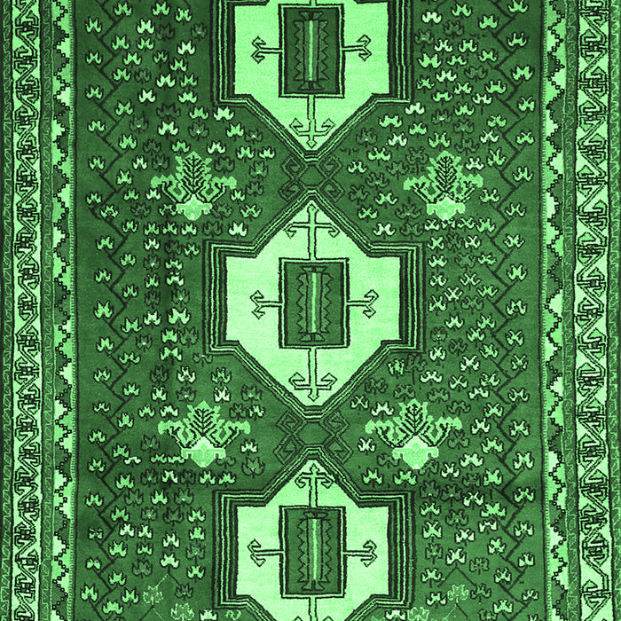 Machine Washable Persian Emerald Green Traditional Area Rugs, wshtr1142emgrn