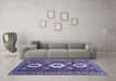 Machine Washable Persian Blue Traditional Rug in a Living Room, wshtr1142blu