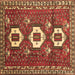 Square Machine Washable Persian Brown Traditional Rug, wshtr1142brn