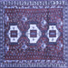 Square Persian Blue Traditional Rug, tr1142blu