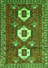 Serging Thickness of Machine Washable Persian Green Traditional Area Rugs, wshtr1142grn