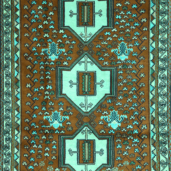 Machine Washable Persian Turquoise Traditional Area Rugs, wshtr1142turq