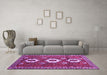 Machine Washable Persian Purple Traditional Area Rugs in a Living Room, wshtr1142pur