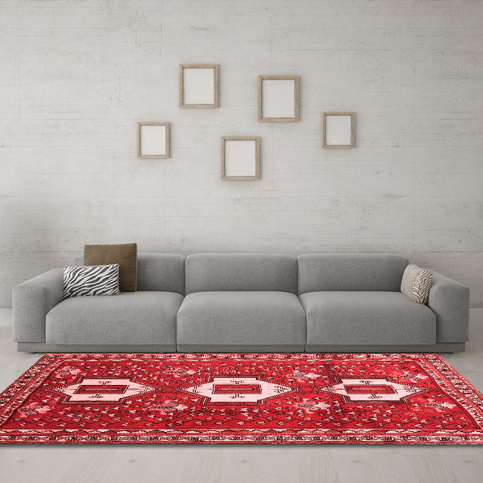 Traditional Red Washable Rugs