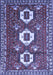 Machine Washable Persian Blue Traditional Rug, wshtr1142blu