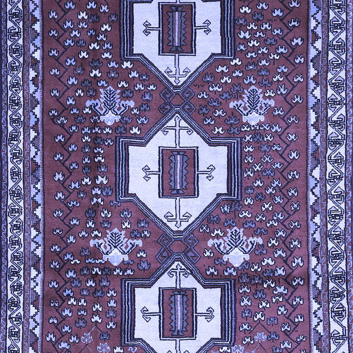 Machine Washable Persian Blue Traditional Rug, wshtr1142blu