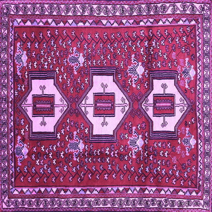 Square Machine Washable Persian Purple Traditional Area Rugs, wshtr1142pur
