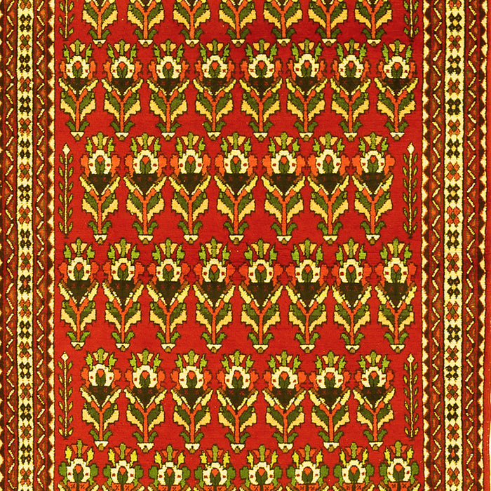 Machine Washable Persian Yellow Traditional Rug, wshtr1143yw
