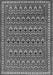 Serging Thickness of Machine Washable Persian Gray Traditional Rug, wshtr1143gry