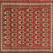 Square Persian Brown Traditional Rug, tr1143brn