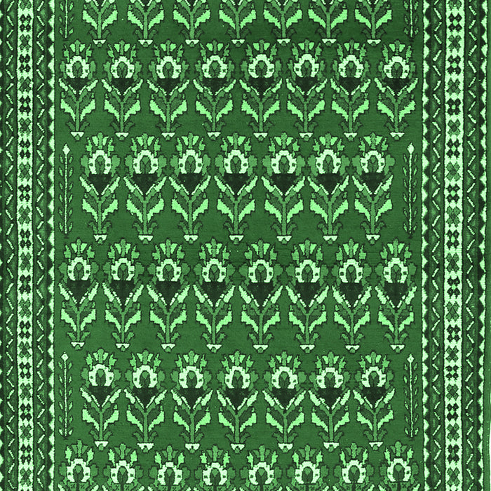 Machine Washable Persian Emerald Green Traditional Area Rugs, wshtr1143emgrn