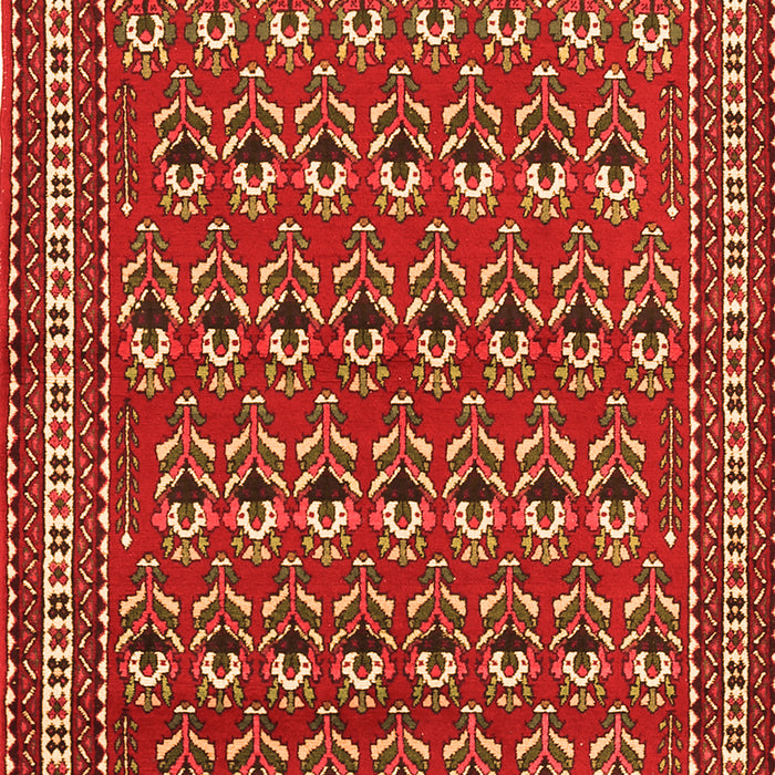 Serging Thickness of Machine Washable Persian Orange Traditional Area Rugs, wshtr1143org