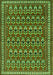 Serging Thickness of Machine Washable Persian Green Traditional Area Rugs, wshtr1143grn