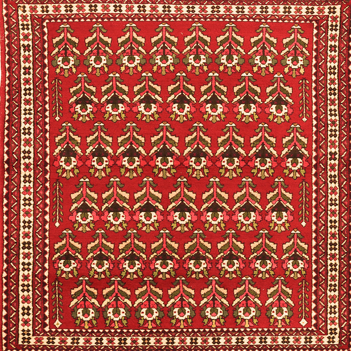 Serging Thickness of Persian Orange Traditional Rug, tr1143org