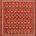 Serging Thickness of Persian Orange Traditional Rug, tr1143org