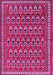 Machine Washable Persian Pink Traditional Rug, wshtr1143pnk