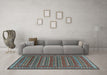 Machine Washable Persian Light Blue Traditional Rug in a Living Room, wshtr1143lblu