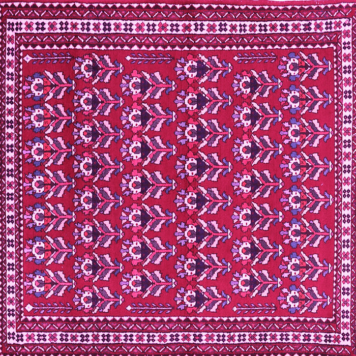 Square Machine Washable Persian Pink Traditional Rug, wshtr1143pnk