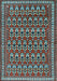 Machine Washable Persian Light Blue Traditional Rug, wshtr1143lblu