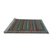 Sideview of Machine Washable Persian Light Blue Traditional Rug, wshtr1143lblu