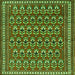 Round Machine Washable Persian Green Traditional Area Rugs, wshtr1143grn