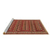 Sideview of Machine Washable Persian Brown Traditional Rug, wshtr1143brn