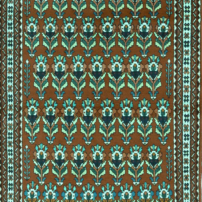 Machine Washable Persian Turquoise Traditional Area Rugs, wshtr1143turq