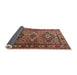 Sideview of Traditional Saffron Red Persian Rug, tr1144