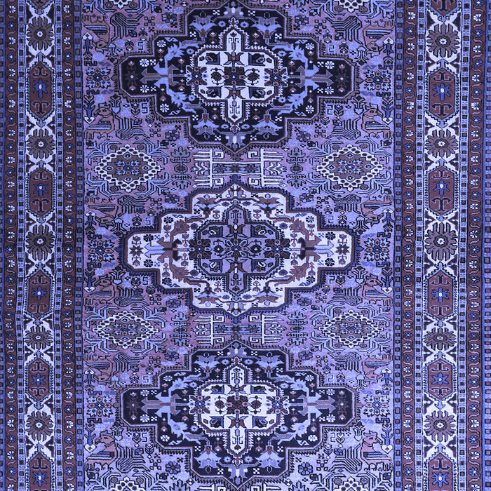 Machine Washable Persian Blue Traditional Rug, wshtr1144blu
