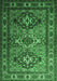 Machine Washable Persian Emerald Green Traditional Area Rugs, wshtr1144emgrn