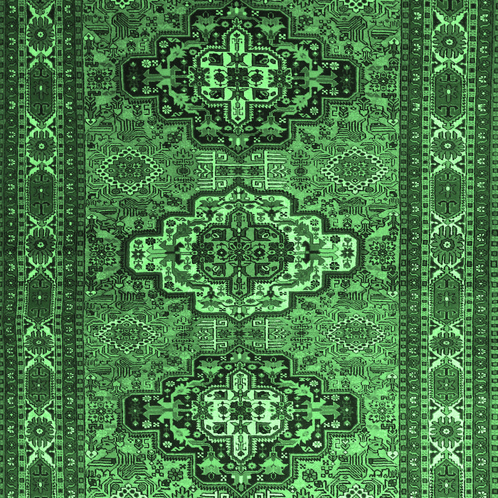 Machine Washable Persian Emerald Green Traditional Area Rugs, wshtr1144emgrn