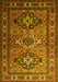 Machine Washable Persian Yellow Traditional Rug, wshtr1144yw