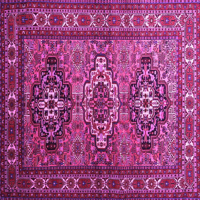 Square Persian Pink Traditional Rug, tr1144pnk