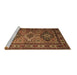 Sideview of Machine Washable Persian Brown Traditional Rug, wshtr1144brn