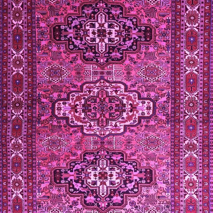 Machine Washable Persian Pink Traditional Rug, wshtr1144pnk