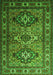 Serging Thickness of Machine Washable Persian Green Traditional Area Rugs, wshtr1144grn