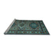 Sideview of Machine Washable Persian Light Blue Traditional Rug, wshtr1144lblu