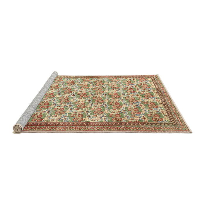 Sideview of Machine Washable Traditional Red Rug, wshtr1145
