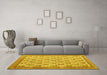 Machine Washable Persian Yellow Traditional Rug in a Living Room, wshtr1145yw