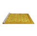 Sideview of Machine Washable Persian Yellow Traditional Rug, wshtr1145yw