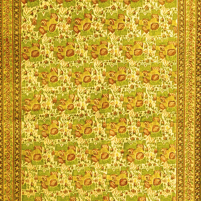 Machine Washable Persian Yellow Traditional Rug, wshtr1145yw