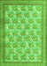 Serging Thickness of Machine Washable Persian Green Traditional Area Rugs, wshtr1145grn