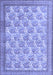 Machine Washable Persian Blue Traditional Rug, wshtr1145blu