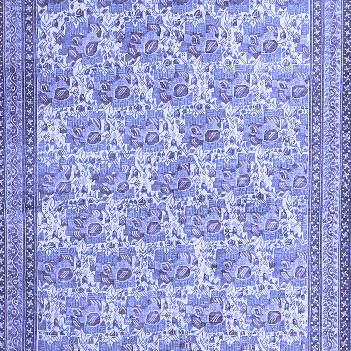 Machine Washable Persian Blue Traditional Rug, wshtr1145blu