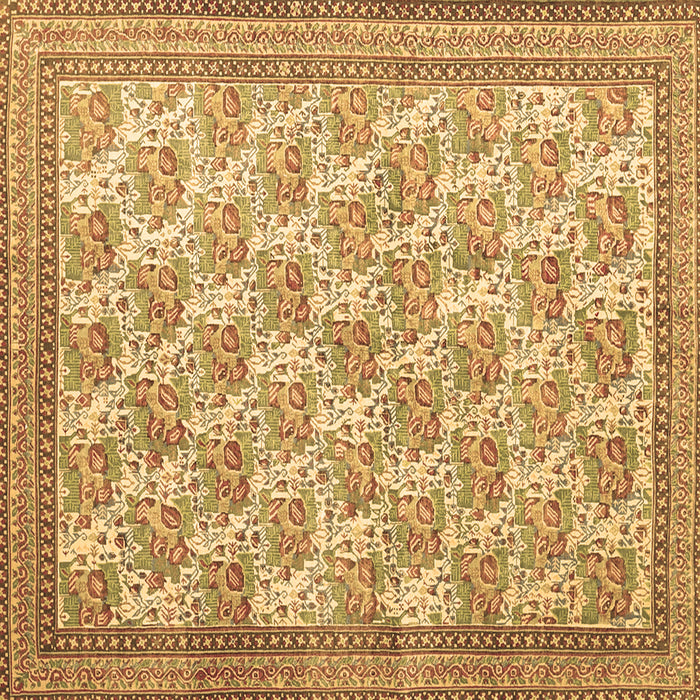 Square Machine Washable Persian Brown Traditional Rug, wshtr1145brn