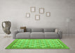 Machine Washable Persian Green Traditional Area Rugs in a Living Room,, wshtr1145grn