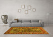 Machine Washable Persian Yellow Traditional Rug in a Living Room, wshtr1146yw